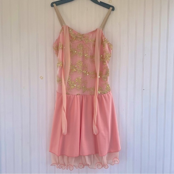 Revolution Dancewear Girls Peach Dress Style RC 16860 Size SA Great condition! - Picture 2 of 10
